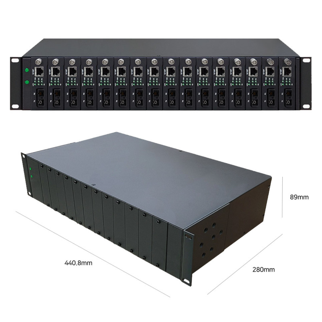 SOLTECH SFC-CENTER/16GD Ethernet Converter Chassis | 16-Slot 2U Rack ...