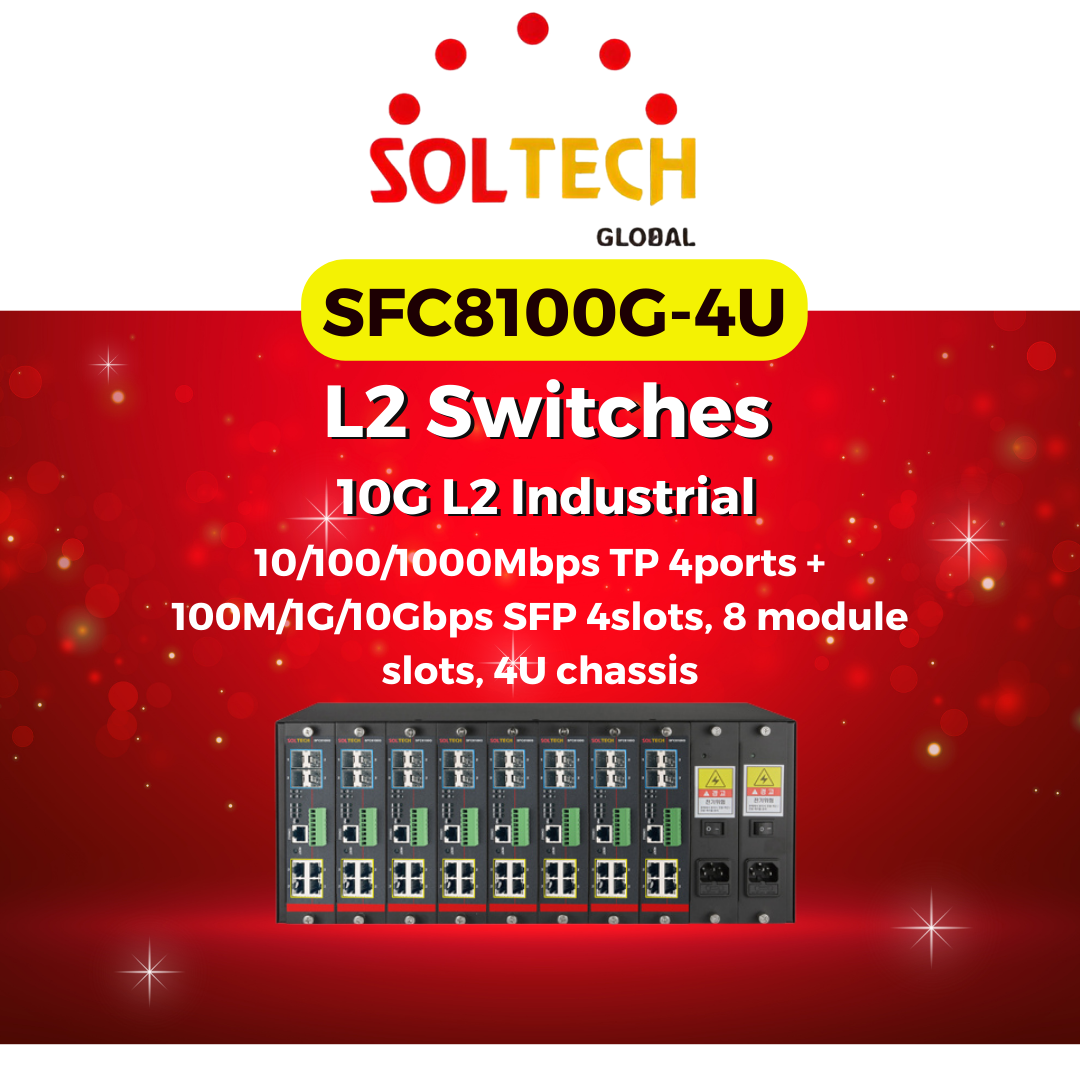 Soltech SFC8100G-4U 10G L2 Industrial Switch | High-Capacity 4U Chassis ...
